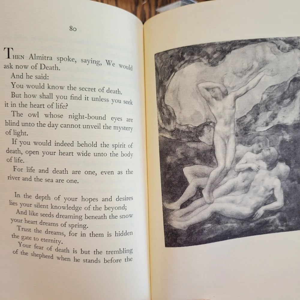 The Prophet by Kahlil Gibran Hardcover Book 1982 Edition ~ GUC
